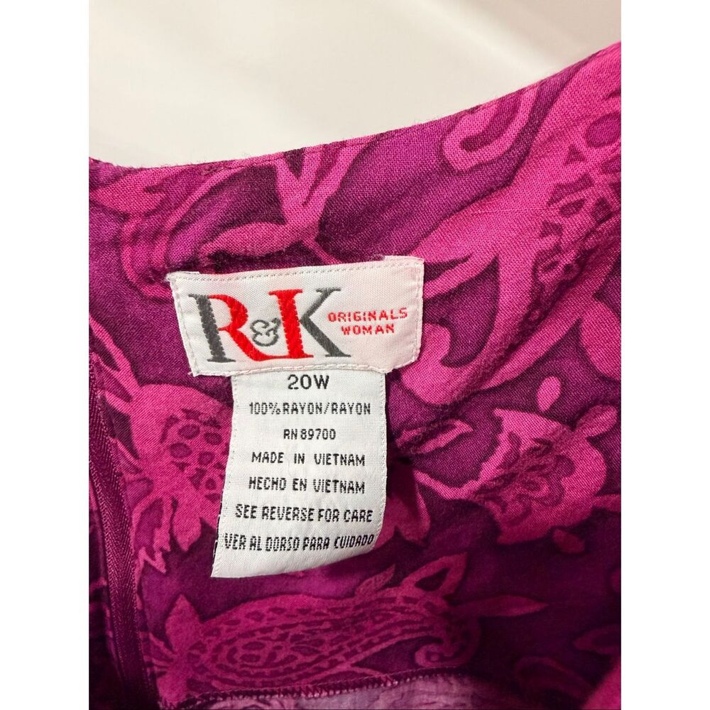 R&K Originals Vintage 20W Paisley Shift Dress - Picture 5 of 7